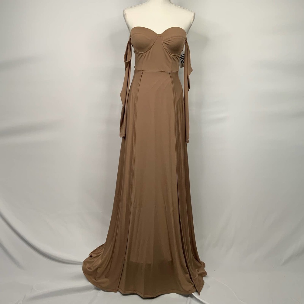 Blithe | Tan Bodycon Bodysuit Dress, Size M